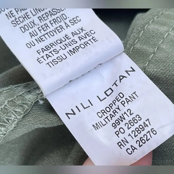 NILI LOTAN Cropped Military Pant in Camo size 4 - Picture 15 of 17